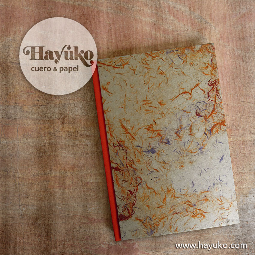 Hayuko ,libreta, encuadernacion artesanal, papel artesano, hecho a mano, 
Asturias,,taller artesano, artesanal Gijon