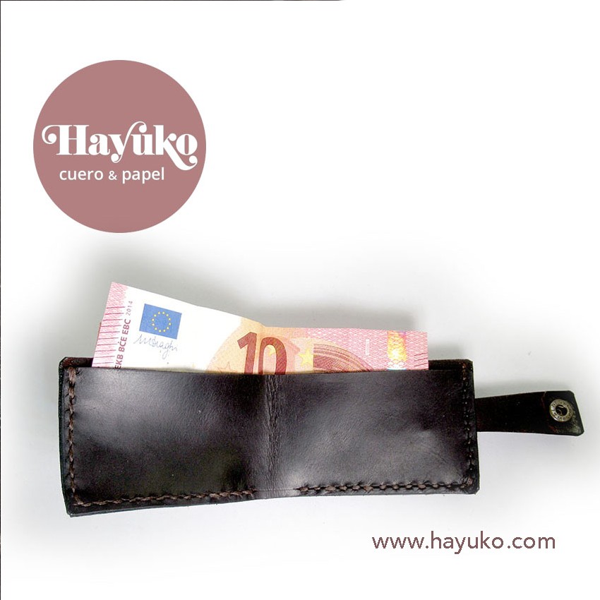 Hayuko, cartera, mini cartera, cosido a mano, hecho a mano, cuero
Asturias, artesania, artesanal Gijon